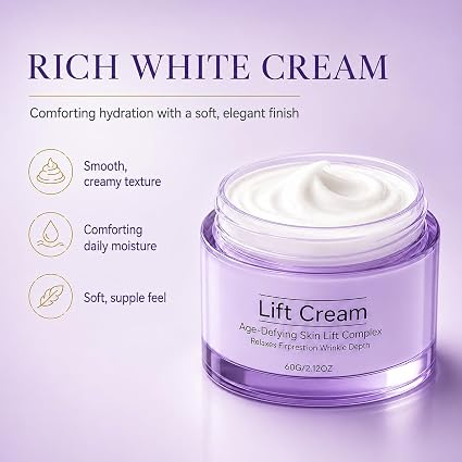 Noor Wonder Lift Cream for Women - Firming Face Moisturizer for Expression Lines and Wrinkles - Hydrating Skin Care for Mature Skin, 60